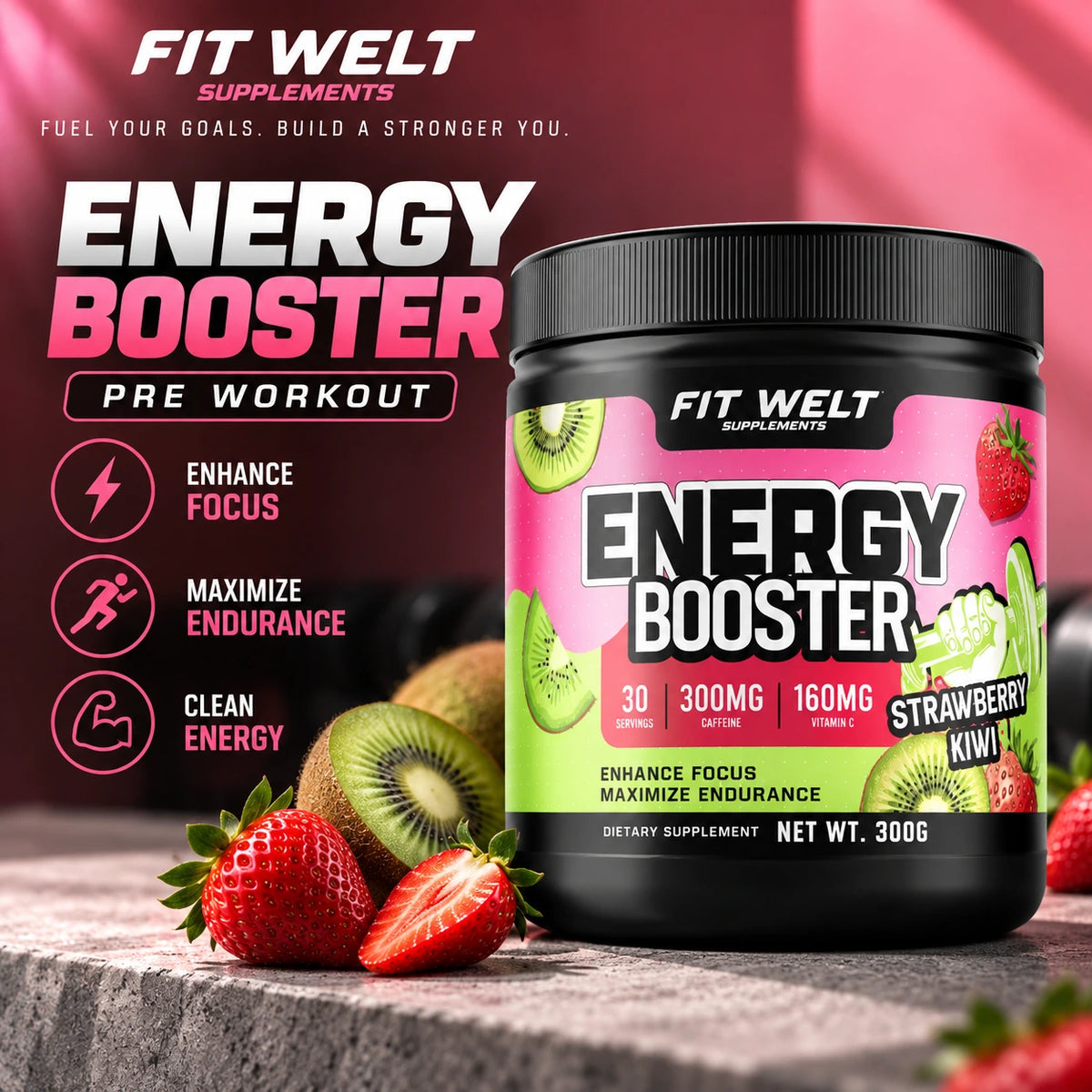 Pre Workout Strawberry Kiwi